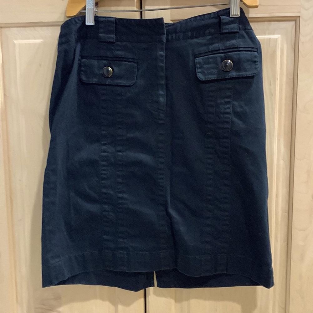 Jones New York black cotton mini skirt size 8